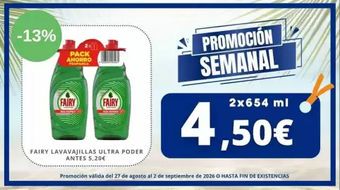 Folleto Cash Jesuman Página 2: Fairy - lavavajillas ultra poder €4,50