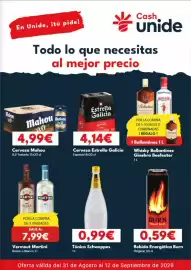 Folleto Cash Unide Página 1: Martini - vermou €7,99, Estrella galicia - cerveza €4,14