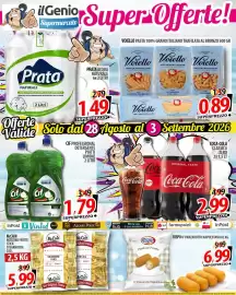 Volantino Il Genio Supermercato settimana 36 Pagina 5: Voiello pasta 100% grano italiano trafilata al bronzo €0,89
