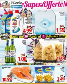 Volantino Il Genio Supermercato settimana 36 Pagina 6: Lilia Acqua Naturale Giovane €1,59, Peroni Nastro Azzurro birra €1,00