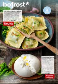 Volantino Bofrost Pagina 16: Burrata Vaccina €3,59, Ravioli Friarielli e Salsiccia €5,59