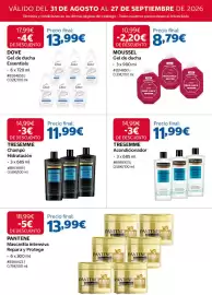 Catálogo Costco Página 7: Tresemme champú hidratación €11,99, Dove gel de ducha essentials €13,99