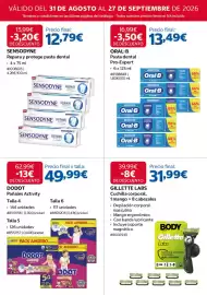 Catálogo Costco Página 8: Gillette Labs cuchilla corporal €31,99, Sensodyne repara y protege pasta dental €12,79
