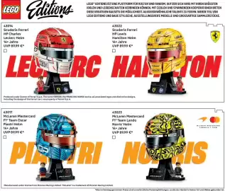 Lego Flugblatt Seite 132: LEGO Scuderia Ferrari HP Charles Leclerc Helm €89,99