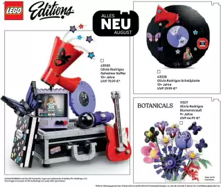 Lego Flugblatt Seite 136: LEGO Olivia Rodrigos Schallplatte €29,99, Olivia Rodrigos Geheimer Koffer €79,99