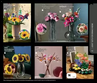Lego Flugblatt Seite 163: Magnolienzweige €49,99, Sonnenblumen €59,99