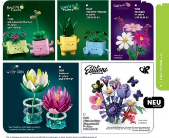 Lego Flugblatt Seite 31: Olivia Rodrigos Blumenstrauß €44,99, Cosmos Flowers Kosmeen €14,99