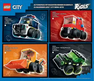 Lego Flugblatt Seite 56: Coole Flitzer – Löschauto €9,99, Coole Flitzer – Gaming-Rennauto €9,99