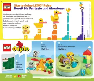 Lego Flugblatt Seite 6: LEGO Tierzug €19,99, LEGO duplo Bauplatte in Grün €12,99