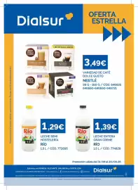 Folleto Dialsur Cash & Carry Página 1: Río leche entera gran creme €1,39, Nestlé Dolce Gusto €3,49