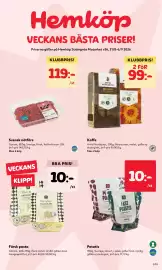 MatArket reklamblad vecka 36 Sida 1: Garant färsk pasta €10,00, Arvid Nordquist Kaffe €99,00