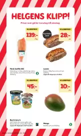 MatArket reklamblad vecka 36 Sida 12: Ben & Jerry's €45,00, Färsk laxfilé ASC €139,00