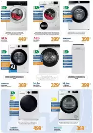 Catálogo E.Leclerc Página 3: Haier lavadora thasn286tm5s €399,00, AEG lavadora lfe6g54h2b €449,00