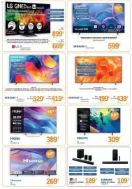 Catálogo E.Leclerc Página 6: Samsung tv tu65m73h tu55m73h €529,00, LG QNED evo AI Mini LED €899,00