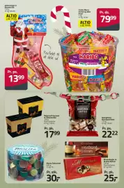 Fleggaard avis Side 12: Julestrømpe m. Blandet Slik €13,99, Spangsberg Marcipansnitter €22,22