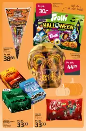 Fleggaard avis Side 5: Kitkat Mini Halloween €33,33, Hulten Halloween Dødningehoved €44,99