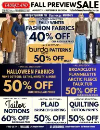 Fabricland flyer Page 1