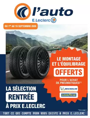 E.Leclerc L'Auto | L'Auto fait sa rentrée (valable jusqu'au 19-09)