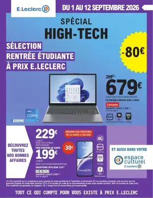 E.Leclerc Espace Culturel | High-tech étudiants (valable jusqu'au 12-09)