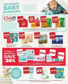Spar leaflet week 36 Page 7: Ella's kitchen bananas + apples €1,00, Cow & Gate Porridge €2,10