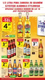Intermarche gazetka tydzień 36 Strona 32: Piwo MIŁOSŁAW €3,99, Piwo TYSKIE wybrane rodzaje €2,99