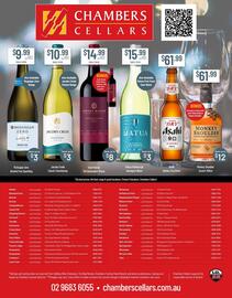 Chambers Cellars catalogue Page 8: Grant Burge 5th Generation Shiraz €14,99, Jacobs Creek Classic Chardonnay €10,99