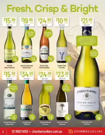 Chambers Cellars catalogue Page 2: Kooyong Clonale Chardonnay €34,99, Oyster Bay Sauvignon Blanc €19,99
