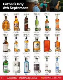 Chambers Cellars catalogue Page 6: Bombay Gin €59,99, Grey Goose Vodka €74,99