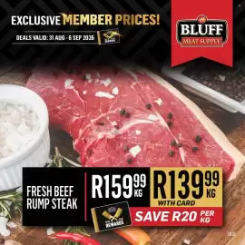 Bluff Meat Supply catalogue week 36 Page 2: Fresh Beef Rump Steak €139,99