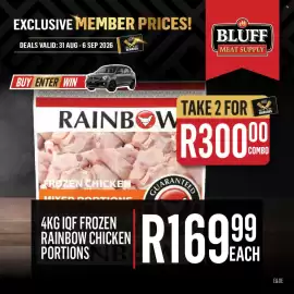 Bluff Meat Supply catalogue week 36 Page 4: Rainbow IQF Frozen Chicken Portions €169,99