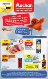 Auchan akciós újság | Szupermarket Oldal 1: Sertéstarja €1.649,00, Hell €229,00