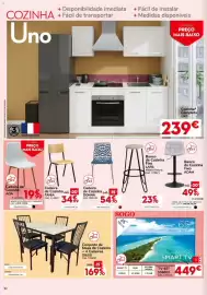 Folheto Conforama Página 10: Conjunto de Mesa de Cozinha + 4 Cadeiras Diego €169,70, Tv oled samsung €449,00