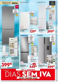 Folheto Conforama Página 12: Candy Side By Side CHSBSO-6174XWD €599,00, Samsung Combinado RB34C602DSA/EF €549,00