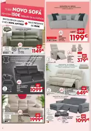 Folheto Conforama Página 4: Sofá 3 Lugares Sophie €1.199,00, Chaise Longue Relax Elétrico LEXI €1.099,00