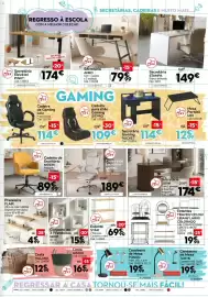 Folheto Conforama Página 7: Secretária stampa €149,00, Cadeira de Escritório Lamine €189,00