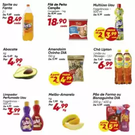Tabloide Dia Página 5: Filé de Peito Canção €18,90, Limpador Perfumado Uau €3,99