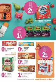 Folheto E.Leclerc Página 3: Bolachas de água e sal p'tit déli €0,44, Bolacha shortcake p'tit déli chocolate €1,13