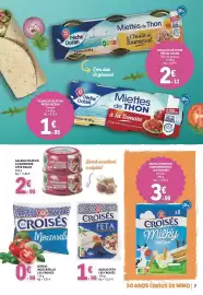 Folheto E.Leclerc Página 7: Salada de atum à parisiense côté snack €2,99, Les croisés milky goûter €3,59