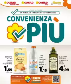Volantino Conad Margherita settimana 36 Pagina 1: Latte Zymil Parmalat €1,15