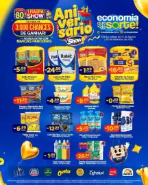 Encarte Super Show Página 1: Margarina Deline €4,99, Fraldas Descartáveis Personal Baby P. Total Pants €26,99