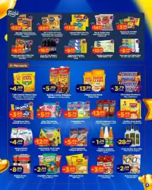 Encarte Super Show Página 3: Achocolatado em Pó Toddy €12,99, Leite Condensado Triângulo Mineiro €5,49