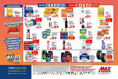 Encarte Max Atacadista Página 2: Rexona - desodorante aerossol €18,99, Candida - água sanitária super €5,98