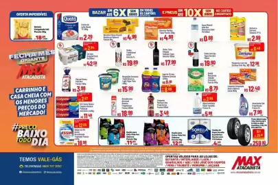 Encarte Max Atacadista Página 2: Rexona - desodorante aerossol €18,99, Candida - água sanitária super €5,98