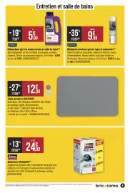 Catalogue Bricorama page 5: STARWAX Déboucheur gel à la soude cuisine et salle de bains €5,90, DIATOMITE Tapis de bain €12,90
