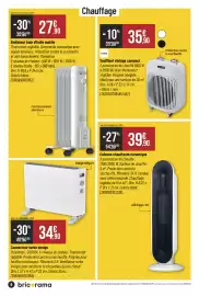 Catalogue Bricorama page 6: Colonne chauffante céramique €39,90, Convecteur turbo design €34,90