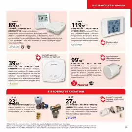 Catalogue Bricomarché page 22: Coteka - kit robinet thermostatique équerre €27,99, Kit radiateur manuel robinet €23,80