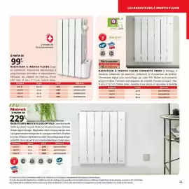 Catalogue Bricomarché page 24: Noirot - robotteur inspire fluido €229,00, Dim - radiateur à inertie fluide corps €99,00