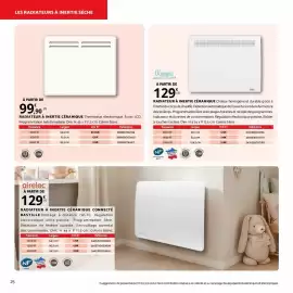 Catalogue Bricomarché page 25: Dim - radiateur a inertie céramique thermostat électronique, écran icd €99,90
