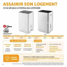 Catalogue Bricomarché page 42: Qlima - déshumidificateur €180,00, 820 a smart €299,00