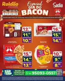 Folheto Roldão Página 1: Perdigão - bacon fatiado €15,90, Sabores - pizza sabores €15,90
